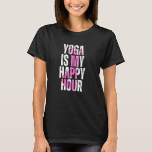 Camiseta Ioga Divertido Todos os Dias Hora Feliz Mente Pací