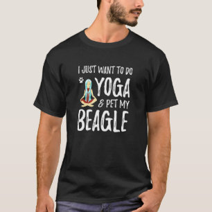 Camiseta Ioga e Beagle para ideia de mãe de cachorro