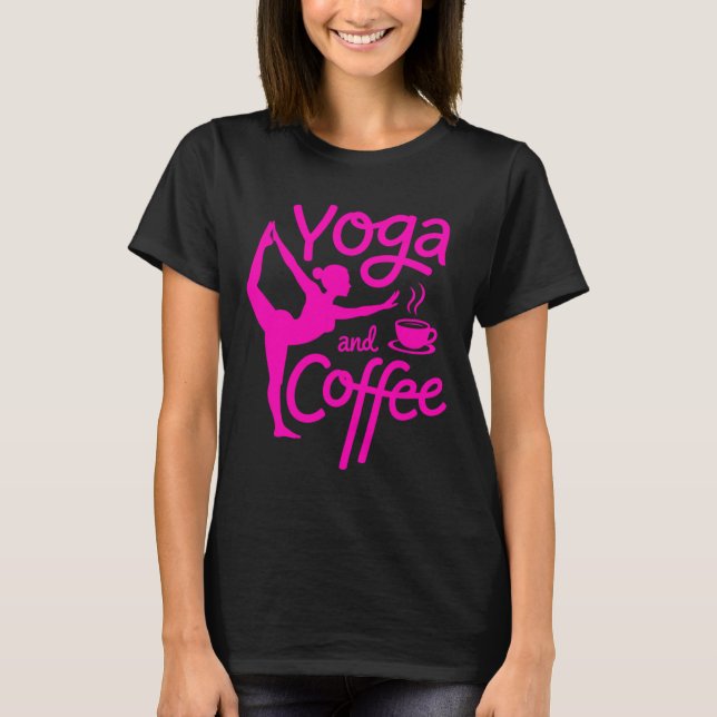 Camiseta Ioga e Café Exercício Matinal Consciente Relaxamen (Frente)