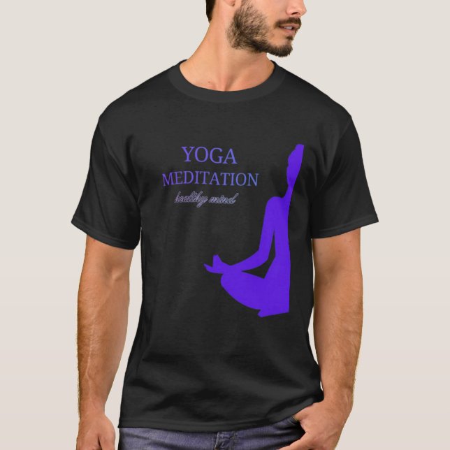 Camiseta Ioga e Meditação por uma Mente Saudável (Frente)