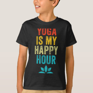 Camiseta Ioga É Minha Hora Feliz Meme Vintage Engraçado Dit