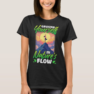 Camiseta Ioga E Natureza Conecte-se Ao Fluxo Da Natureza 