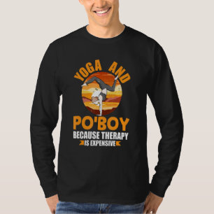 Camiseta Ioga e Terapia Po'Boy Humor Divertido Pilates Iogu