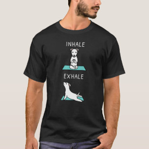Camiseta Ioga Inalar Cão Branco Exalado