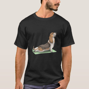 Camiseta Ioga Meditação de Dose do Cão-de-Caça-Basset