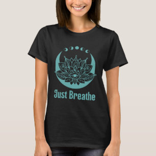 Camiseta Ioga Meditação Flor de Lótus Verde Azul Just