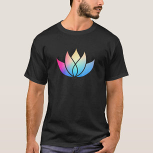Camiseta Ioga Para Homens E Mulheres Om Flor De Lótus