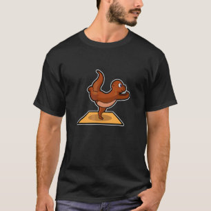 Camiseta Ioga Poses da Lontra Peixe Esporte Ginástica Ohm B