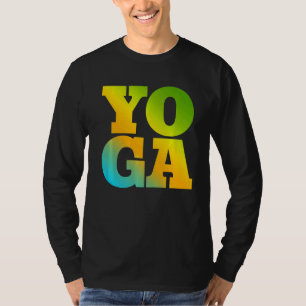 Camiseta Ioga Projetada Com Cores Da Natureza