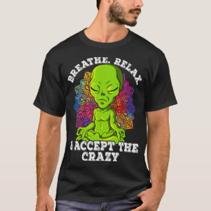 Camiseta Ioga Respire Relaxe E Aceite O Louco 