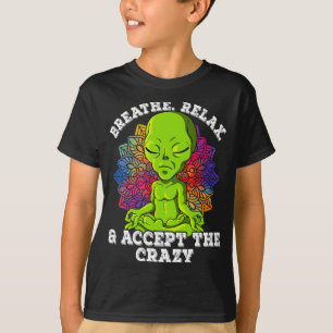 Camiseta Ioga Respire Relaxe E Aceite O Louco