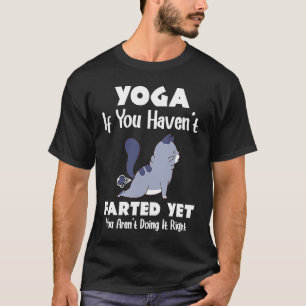 Camiseta Ioga Se Você Não Tiver Peidado Gato Meditação Ioga