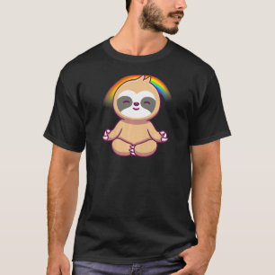 Camiseta Ioga Verde Sloth Feminino