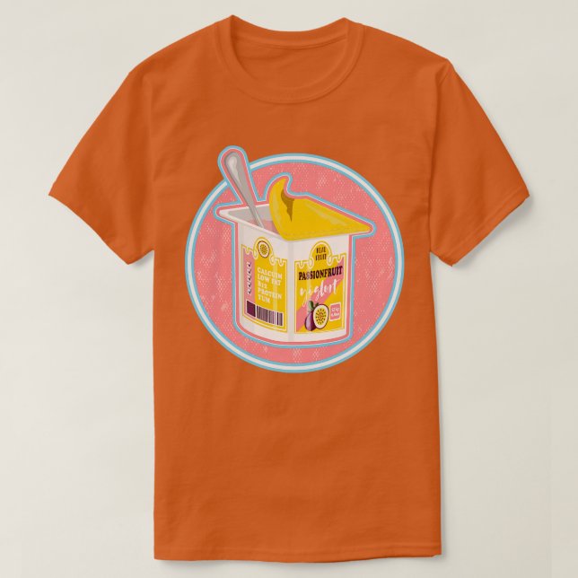 Camiseta Iogurte de fruta apaixonada (Frente do Design)