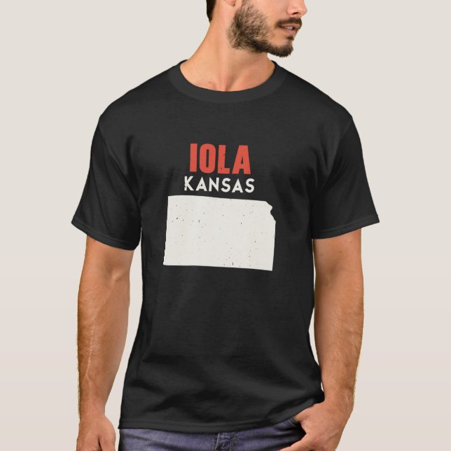 Camiseta Iola Kansas EUA State America Viagem Kansan (Frente)