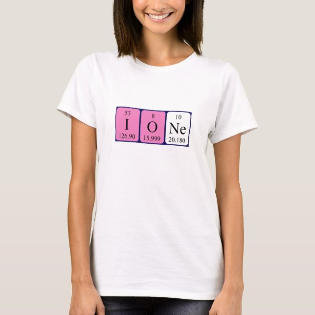 Camiseta Ione periodicamente mesa name shirt (Frente)