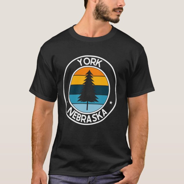 Camiseta Iorque NE USA City Pride Retro Sunset (Frente)