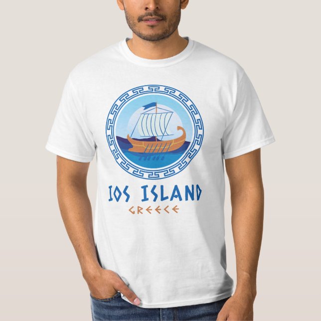 Camiseta IOS, Grécia de Design de navio grego (Frente)