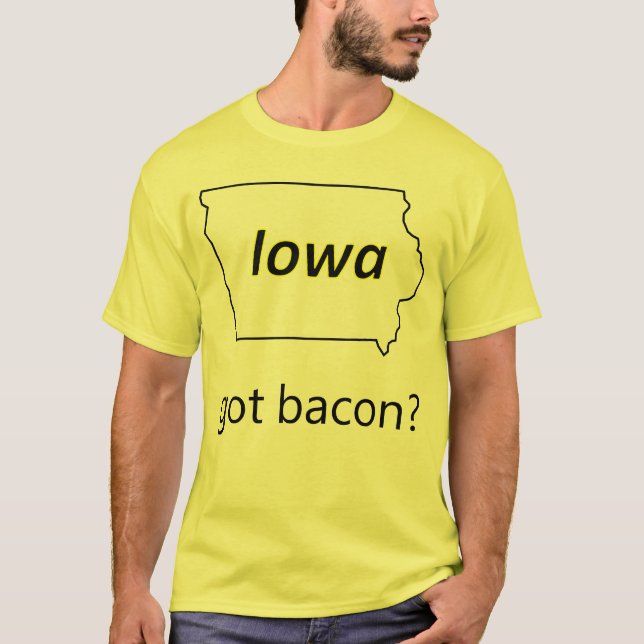 Camiseta Iowa - bacon obtido? (Frente)