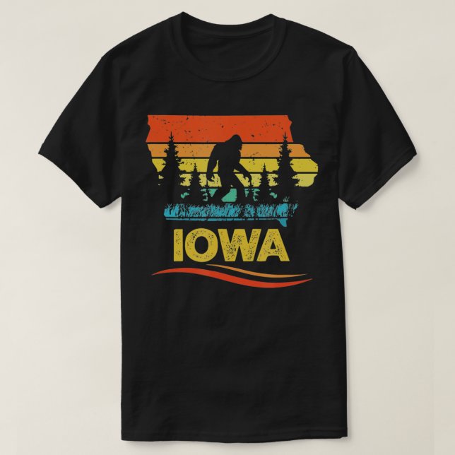 Camiseta Iowa com um Pé Grande (Frente do Design)