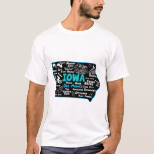 Camiseta Iowa Des Moines Cedar Rapids, Sioux City, Mason