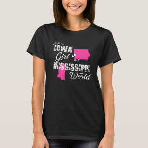 Camiseta Iowa é apenas uma garota de Iowa em um Mississippi