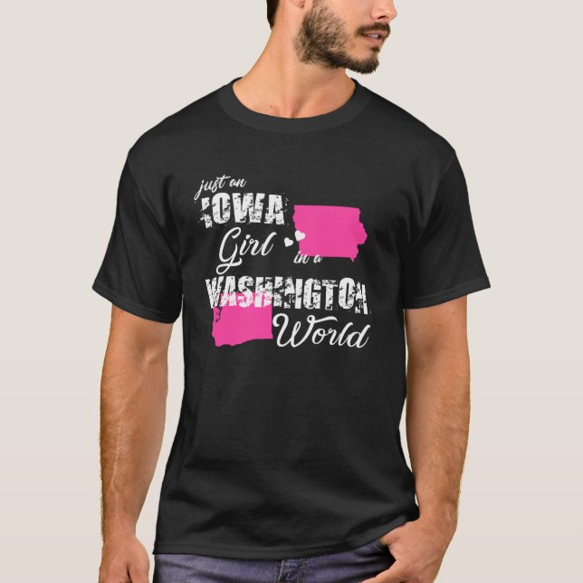 Camiseta Iowa é uma garota de Iowa em Washington (Frente)