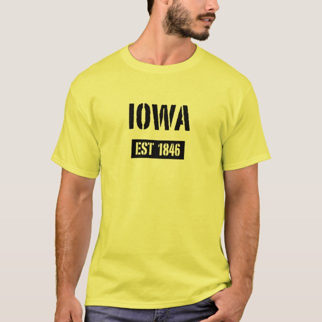 Camiseta Iowa Est 1846 T-Shirt (Frente)