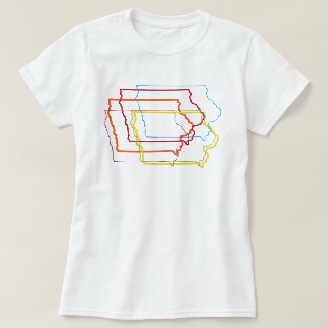 Camiseta iowa orgulho blur (Frente do Design)