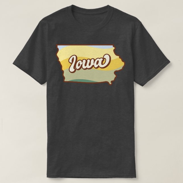 Camiseta Iowa Retro TShirt (Frente do Design)