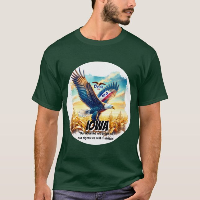 Camiseta Iowa Soaring Spirit of the Bald Eagle State Animal (Frente)