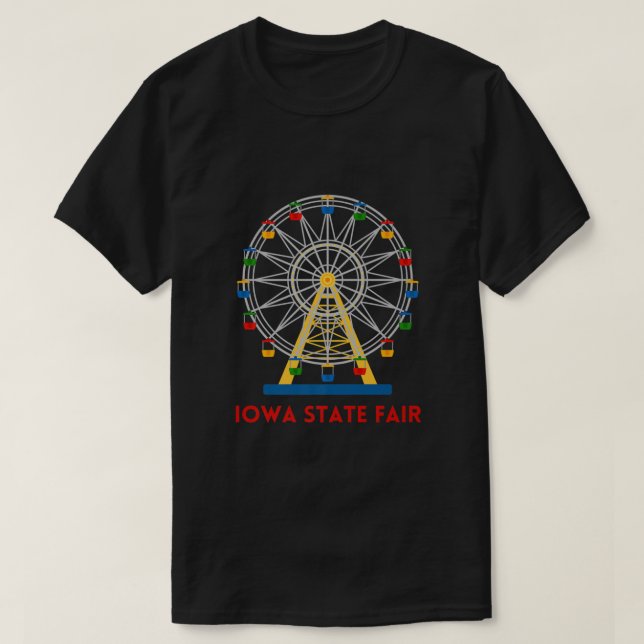Camiseta Iowa State Fair Ferris Wheel County Fair Premium (Frente do Design)