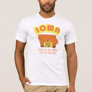 Camiseta "Iowa. Vindo para o milho, estada para as pessoas
