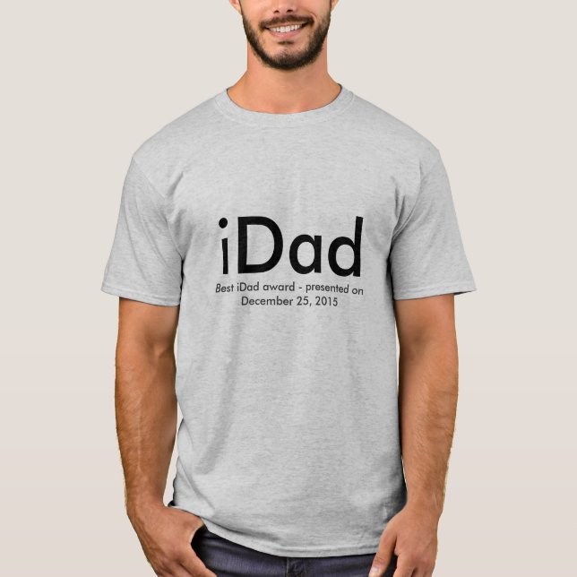Camiseta iPai T-Shirt - Melhor prêmio iPai apresentado em (Frente)