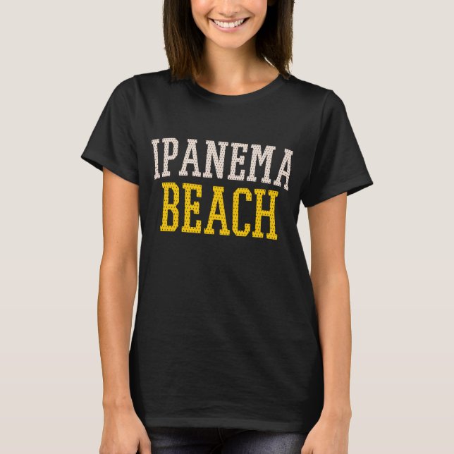 Camiseta Ipanema Beach Vintage varsititering (Frente)