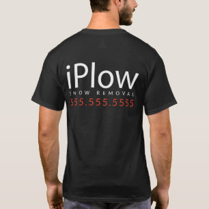 Camiseta iPlow. Eu aro a neve. Promocional Merch da remoç