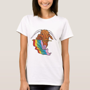 Camiseta Ir Com Bandeira Arco-Íris T-Shirt