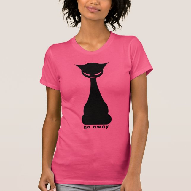 Camiseta Ir Embora Gato Médio (Frente)