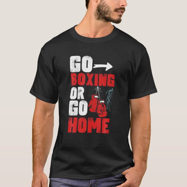 Camiseta Ir in a box Ir para casa Boxin Kickboxing Nockout  (Frente)
