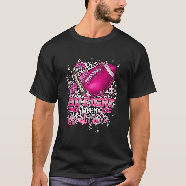 Camiseta Ir lutar contra a conscientização do Cancer da mam (Frente)
