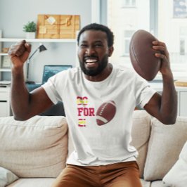 Camiseta Ir Para 2 Cores Da Equipe De Futebol Vermelho Dour