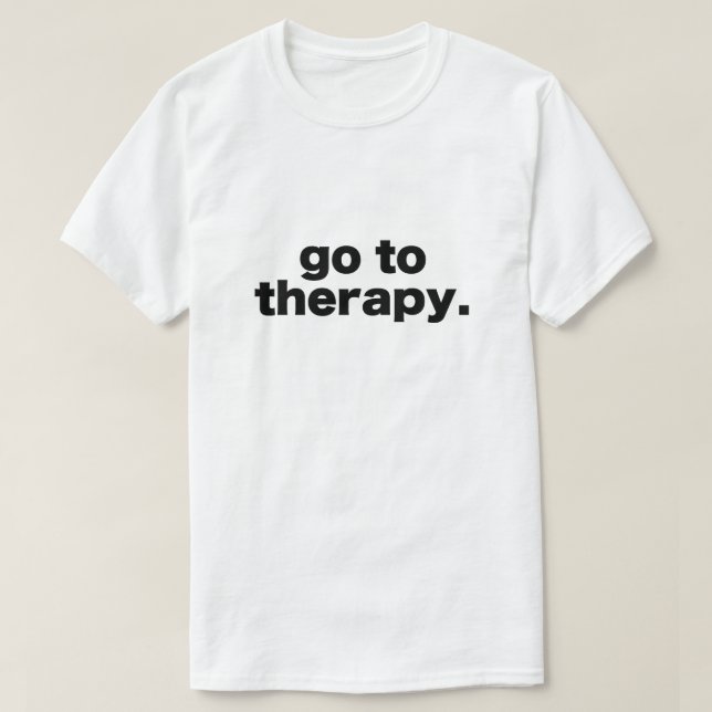 Camiseta ir para a terapia (Frente do Design)