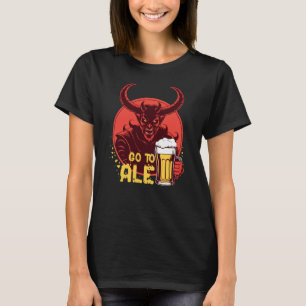 Camiseta Ir para Ale - Cerveja de Bebendo de Satã
