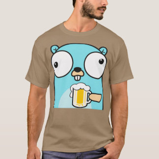 Camiseta Ir para o desenvolvedor de software bebendo cervej