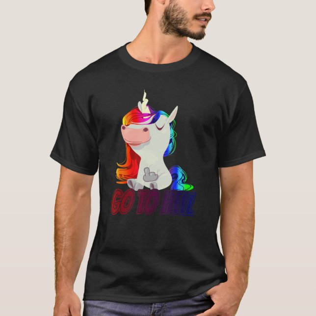 Camiseta Ir para o Inferno do Dedo Médio (Frente)