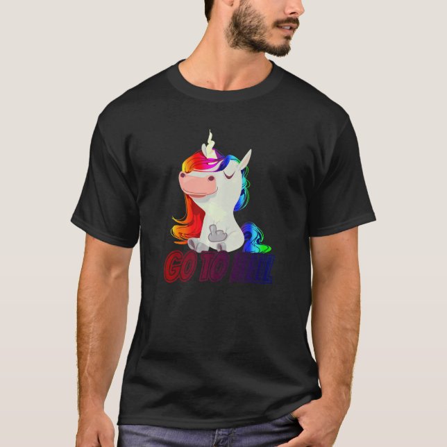 Camiseta Ir para o Inferno do Dedo Médio (Frente)