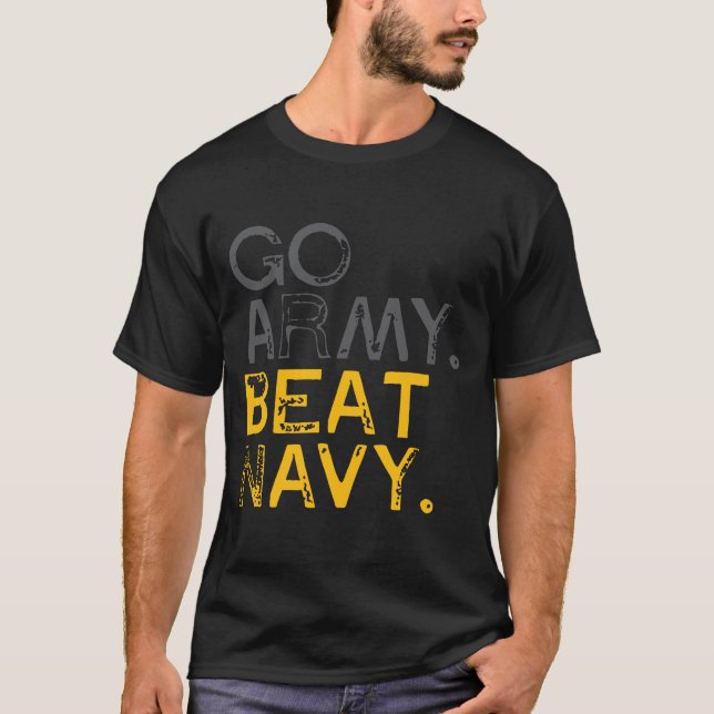 Camiseta Ir para o Marinho do Exército Beat (Frente)