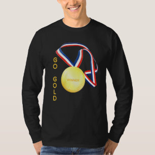 Camiseta Ir Para O Sandymap Do Vencedor Da Medalha Do Prêmi