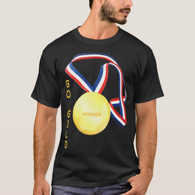Camiseta Ir Para O Sandymap Do Vencedor Da Medalha Do Prêmi (Frente)
