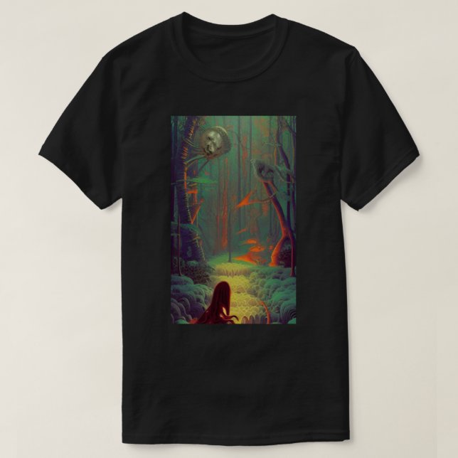 Camiseta ir perguntar alice - Arte feita por AI (Frente do Design)